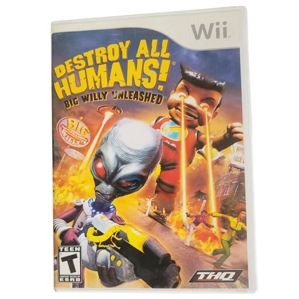 Destroy All Humans Big Willy Unleashed Nintendo Wii Video Game Rated T Complete